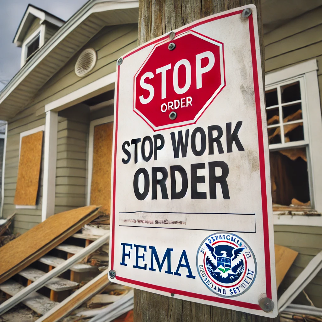 FEMA Stop Work Orders Slow Hurricane Repairs, Frustrating Florida Homeowners Victimized by Recent Storms