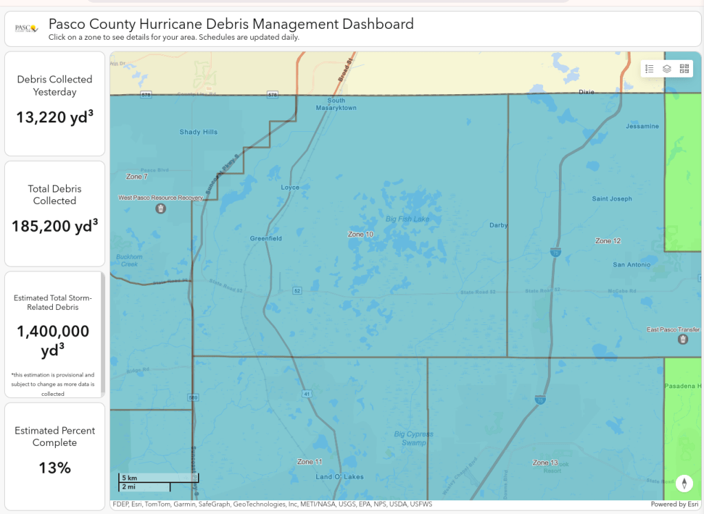 Pasco County Launches Real-Time Debris Collection Tracking&nbsp;System