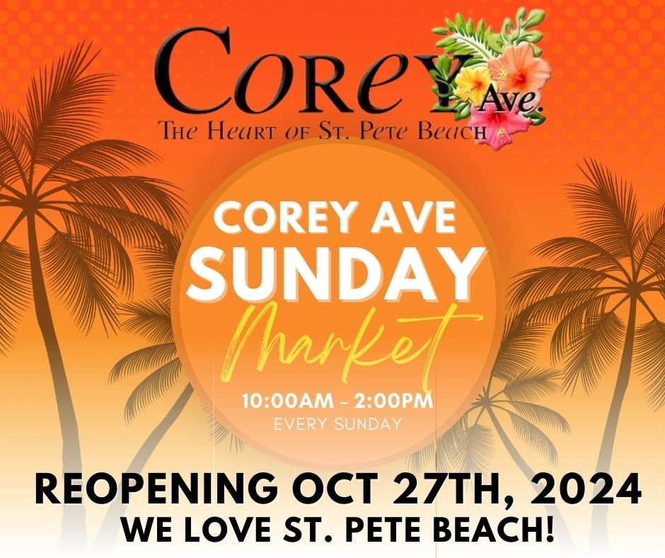 St. Pete Beach Welcomes Back Popular Corey Ave Sunday Market October 27th