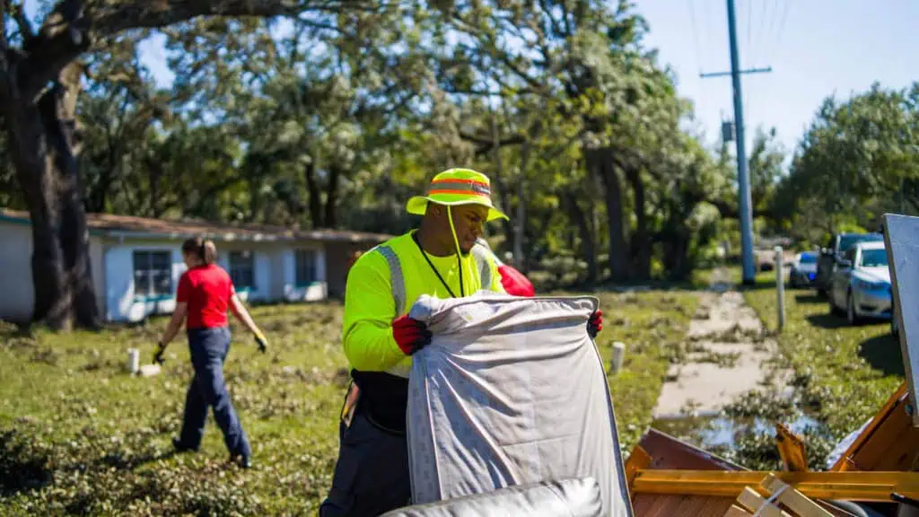 Tampa Crews Collecting Debris Equivalent to 18 Football Fields Daily After Milton