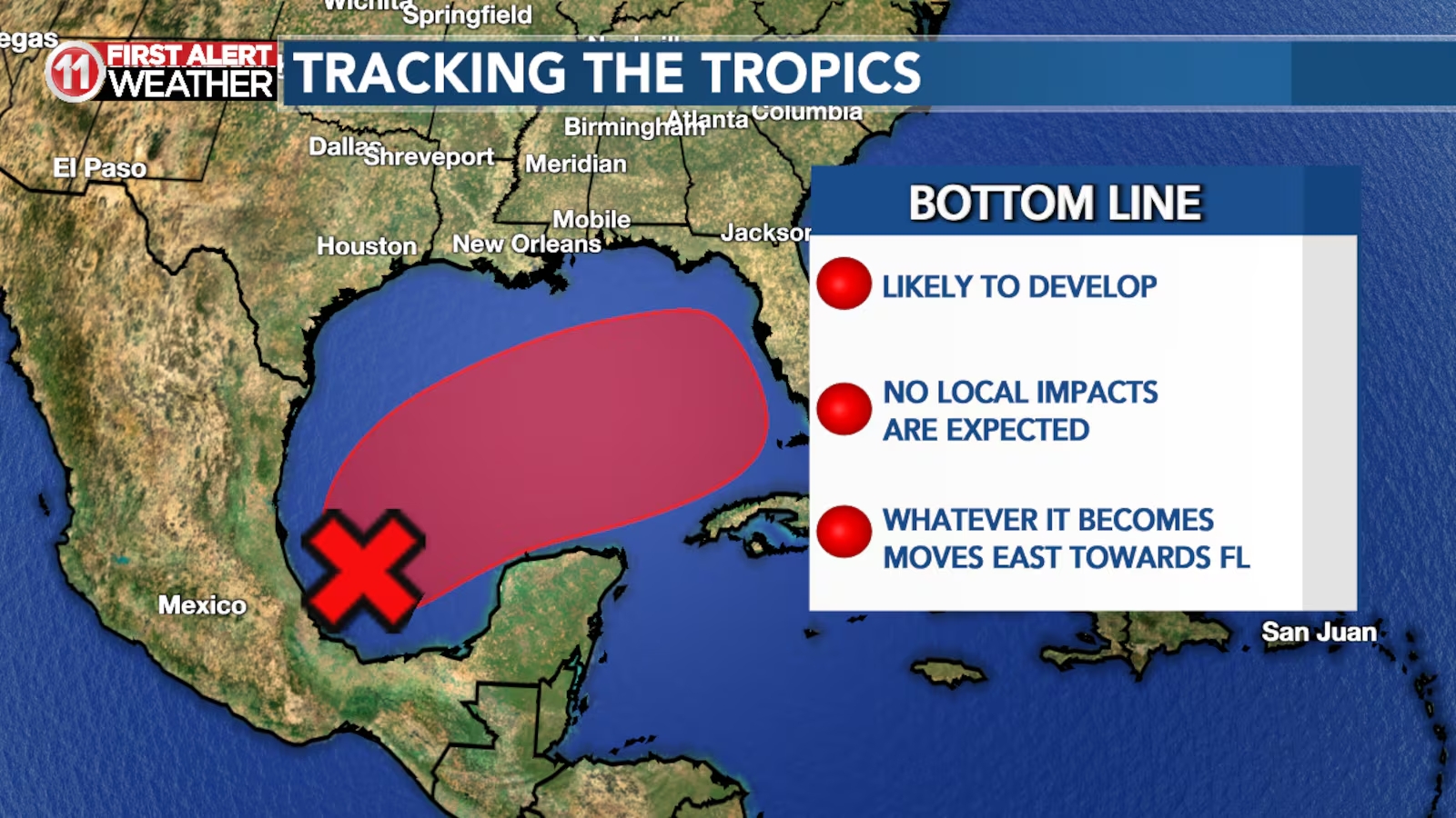 Tropical Development in the Gulf Expected