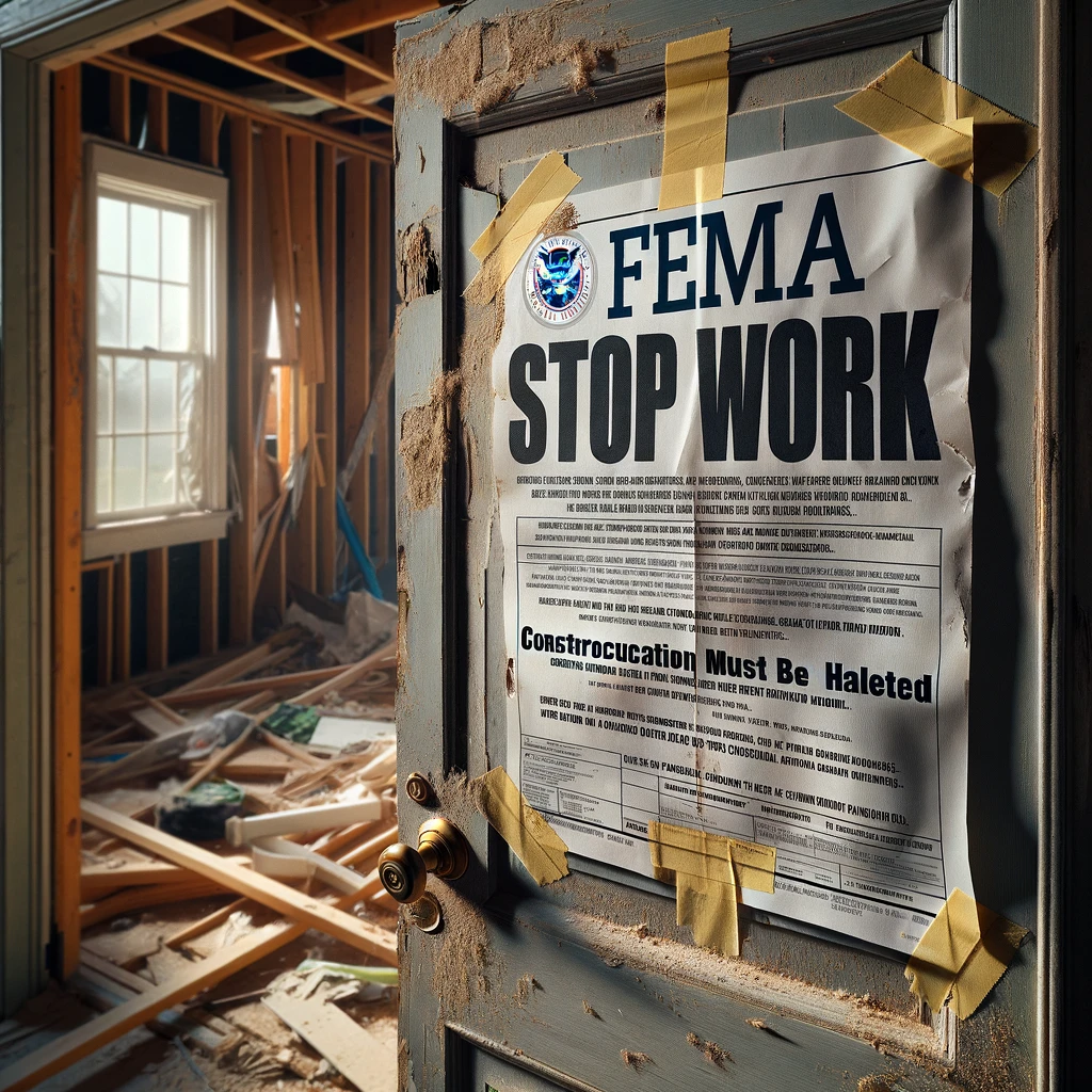 How Many Stop Work Orders Does FEMA Issue Against Properties Being Rebuilt After a Storm?