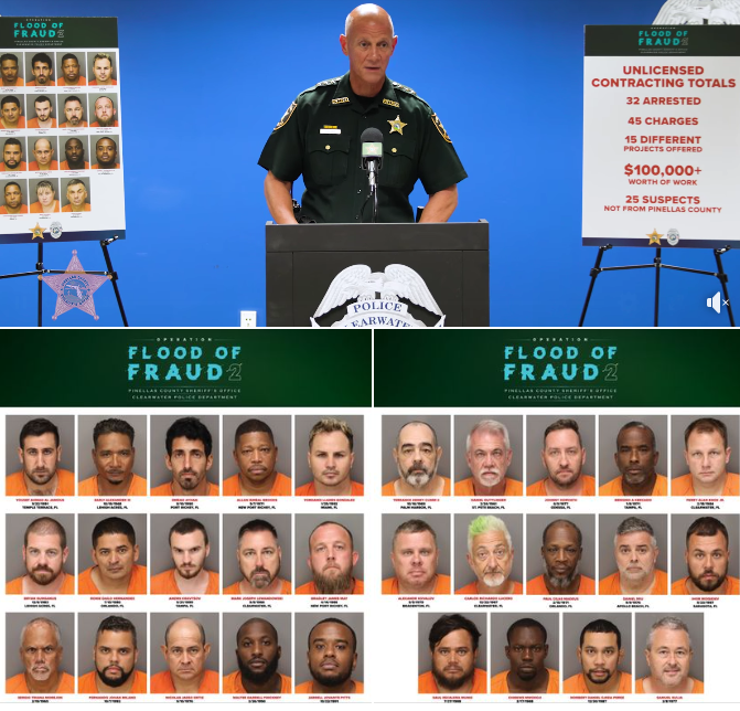Sting Operation Leads to Over 40 Arrests of Unlicensed Contractors, Florida Sheriff Reveals
