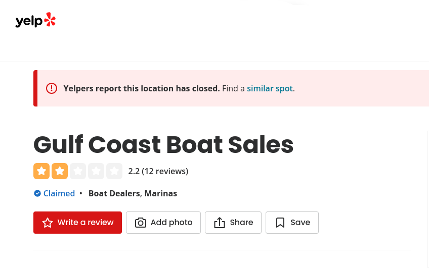 Gulf Coast Boat Sales Owner Pleads Guilty in Felony Fraud Case