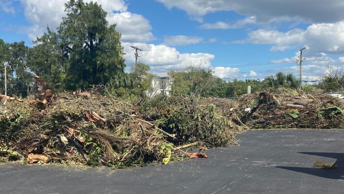 Hurricane Debris Transformed into Mulch and Compost