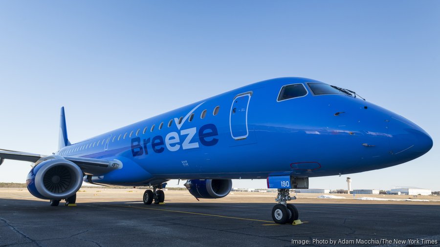 Breeze Airways Expands at TIA with New Nonstop Routes to Wilmington, Lansing, and Rochester — Memphis Service Now Underway