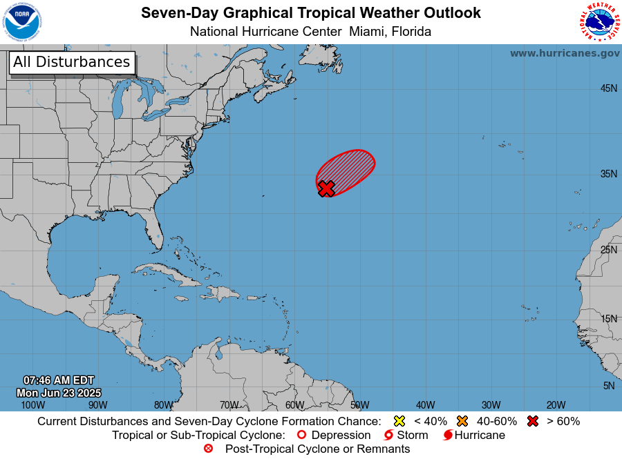 Atlantic System May Briefly Strengthen into Tropical Depression, NHC&nbsp;Says