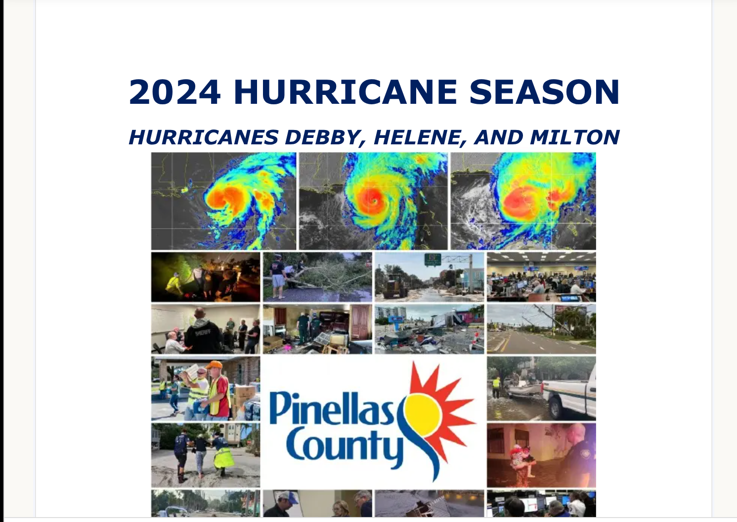 Pinellas County Applies 2024 Hurricane Lessons to Strengthen Future Storm Response