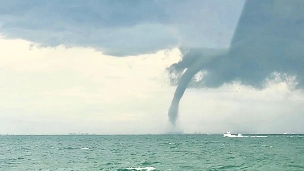 Watch: Waterspout Forms Off Clearwater Beach as Monday Storms Roll In