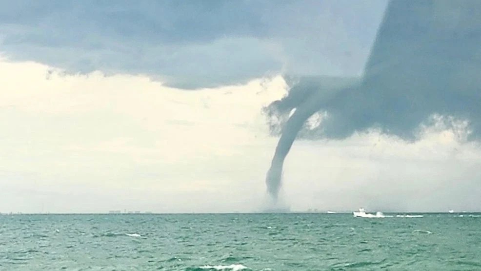 Watch: Waterspout Forms Off Clearwater Beach as Monday Storms Roll&nbsp;In