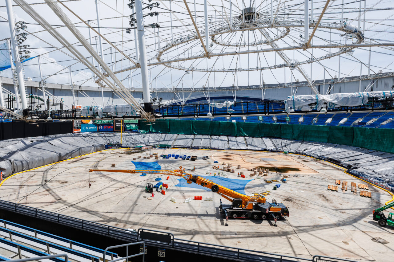 Tropicana Field Roof Rebuild Requires 24 Massive Panels, 6 Days Each to Install