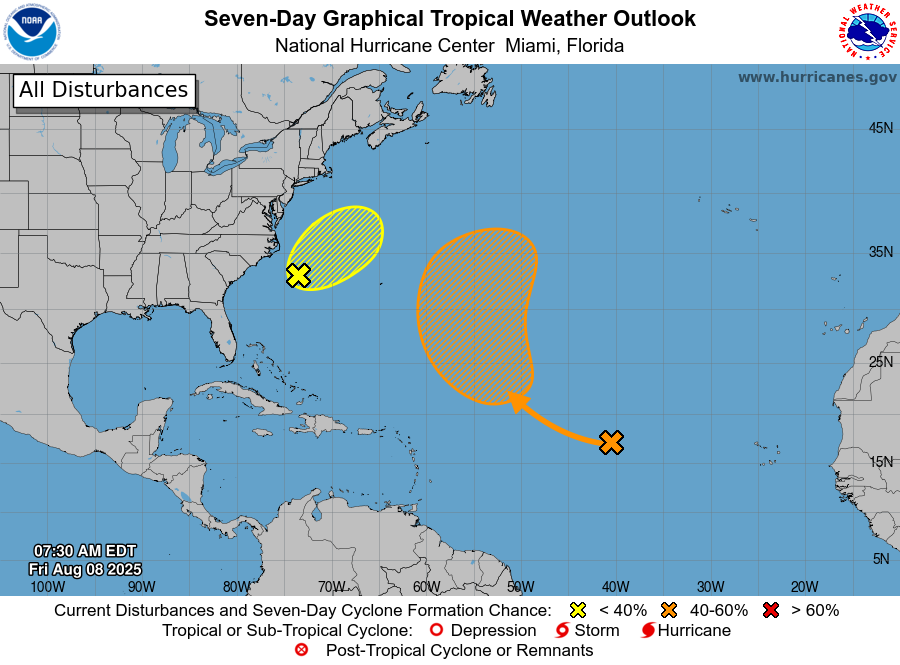 Two Atlantic Systems Monitored for Potential Tropical Development, NHC Says