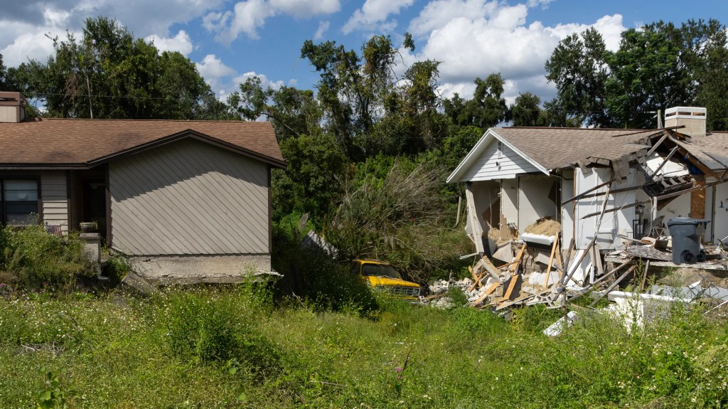 Large Crater Threatens Polk County Homes Nearly a Year After Hurricane&nbsp;Milton