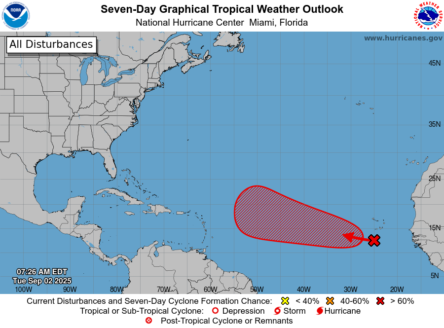 NHC Reports Tropical Depression Possible by Midweek in Atlantic